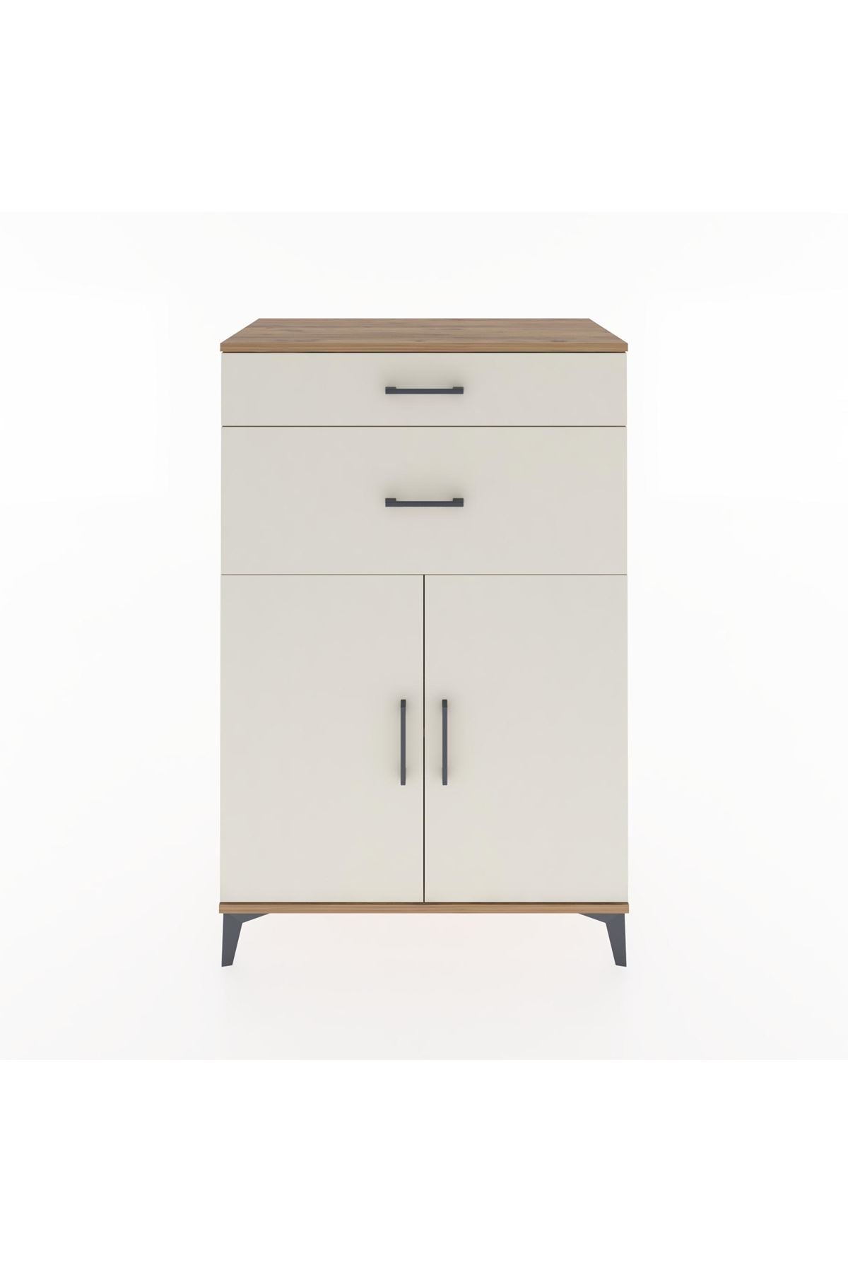 Hyperion Dolap Tek Raflı 2 Çekmeceli 2 Kapaklı 88x44x134 - S51M004V7B