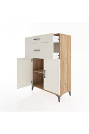 Hyperion Dolap Tek Raflı 2 Çekmeceli 2 Kapaklı 88x44x134 - S51M004V7B