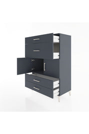 Hyperion Dolap Tek Raflı 4 Çekmeceli 2 Kapaklı 88x44x134 - S51M005V5B