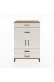 Hyperion Dolap Tek Raflı 4 Çekmeceli 2 Kapaklı 88x44x134 Çam-Aytaşı