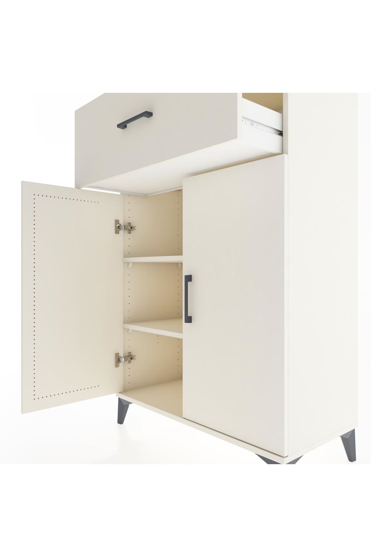 Hyperion Dolap 2 Raflı Tek Çekmeceli 2 Kapaklı 88x44x134 Aytaşı-Aytaşı