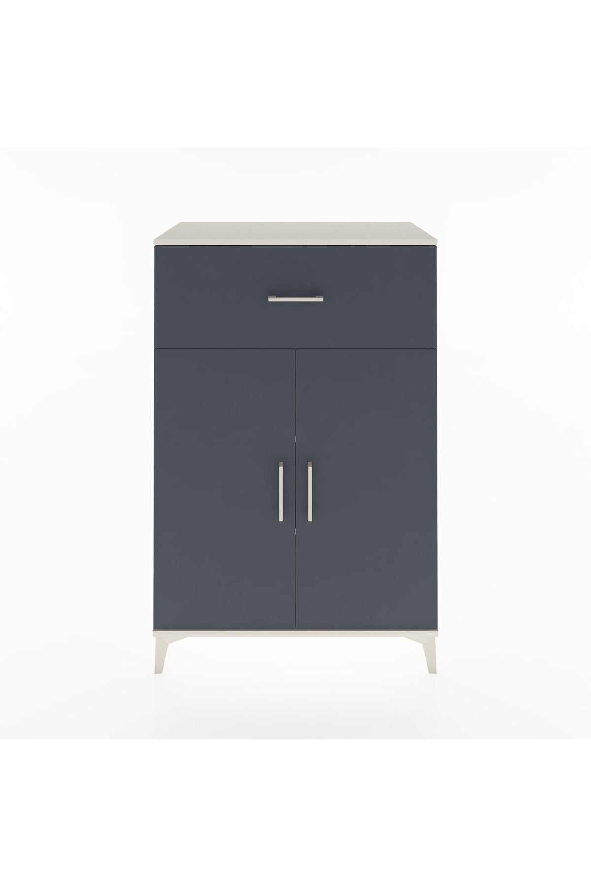 Hyperion Dolap 2 Raflı Tek Çekmeceli 2 Kapaklı 88x44x134 Aytaşı-Antrasit