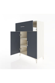 Hyperion Dolap 2 Raflı Tek Çekmeceli 2 Kapaklı 88x44x134 Aytaşı-Antrasit