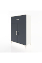 Hyperion Dolap 2 Raflı Tek Çekmeceli 2 Kapaklı 88x44x134 Aytaşı-Antrasit