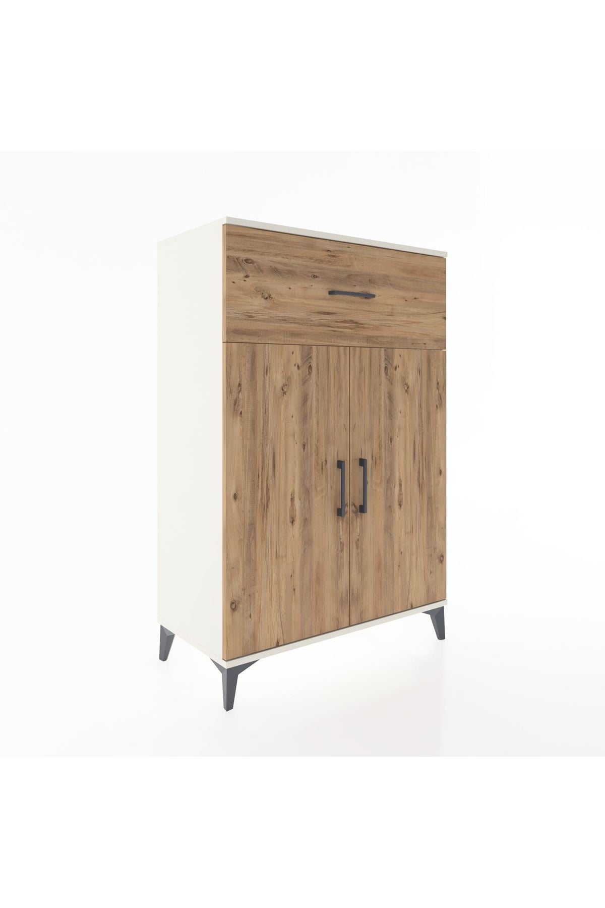 Hyperion Dolap 2 Raflı Tek Çekmeceli 2 Kapaklı 88x44x134 Aytaşı-Çam