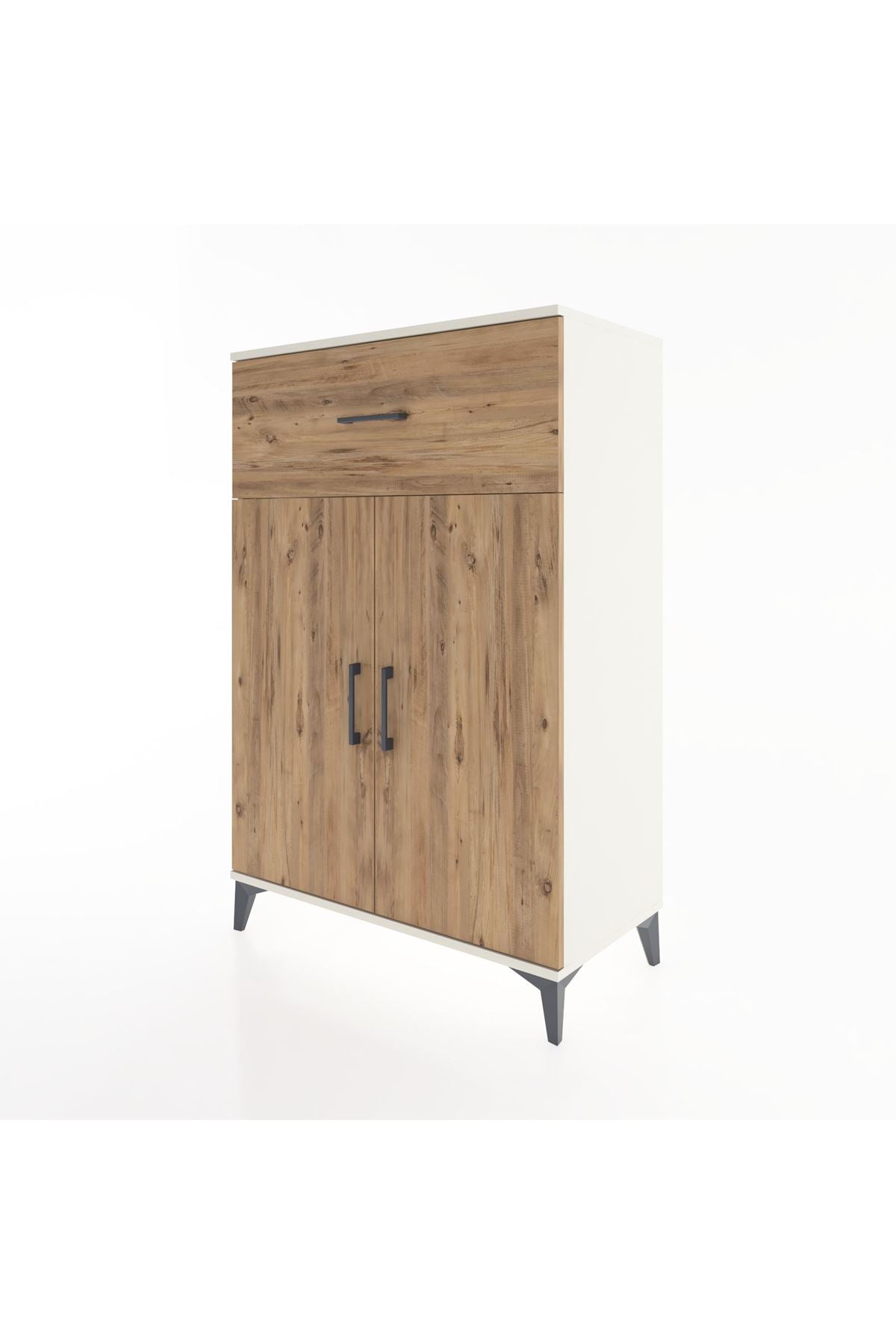 Hyperion Dolap 2 Raflı Tek Çekmeceli 2 Kapaklı 88x44x134 Aytaşı-Çam