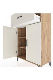 Hyperion Dolap 2 Raflı Tek Çekmeceli 2 Kapaklı 88x44x134 Çam-Aytaşı