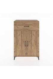 Hyperion Dolap 2 Raflı Tek Çekmeceli 2 Kapaklı 88x44x134 Çam-Çam