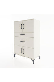 Hyperion Dolap Tek Raflı 2 Çekmeceli 4 Kapaklı 88x44x134 Aytaşı-Aytaşı