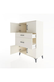 Hyperion Dolap Tek Raflı 2 Çekmeceli 4 Kapaklı 88x44x134 Aytaşı-Aytaşı