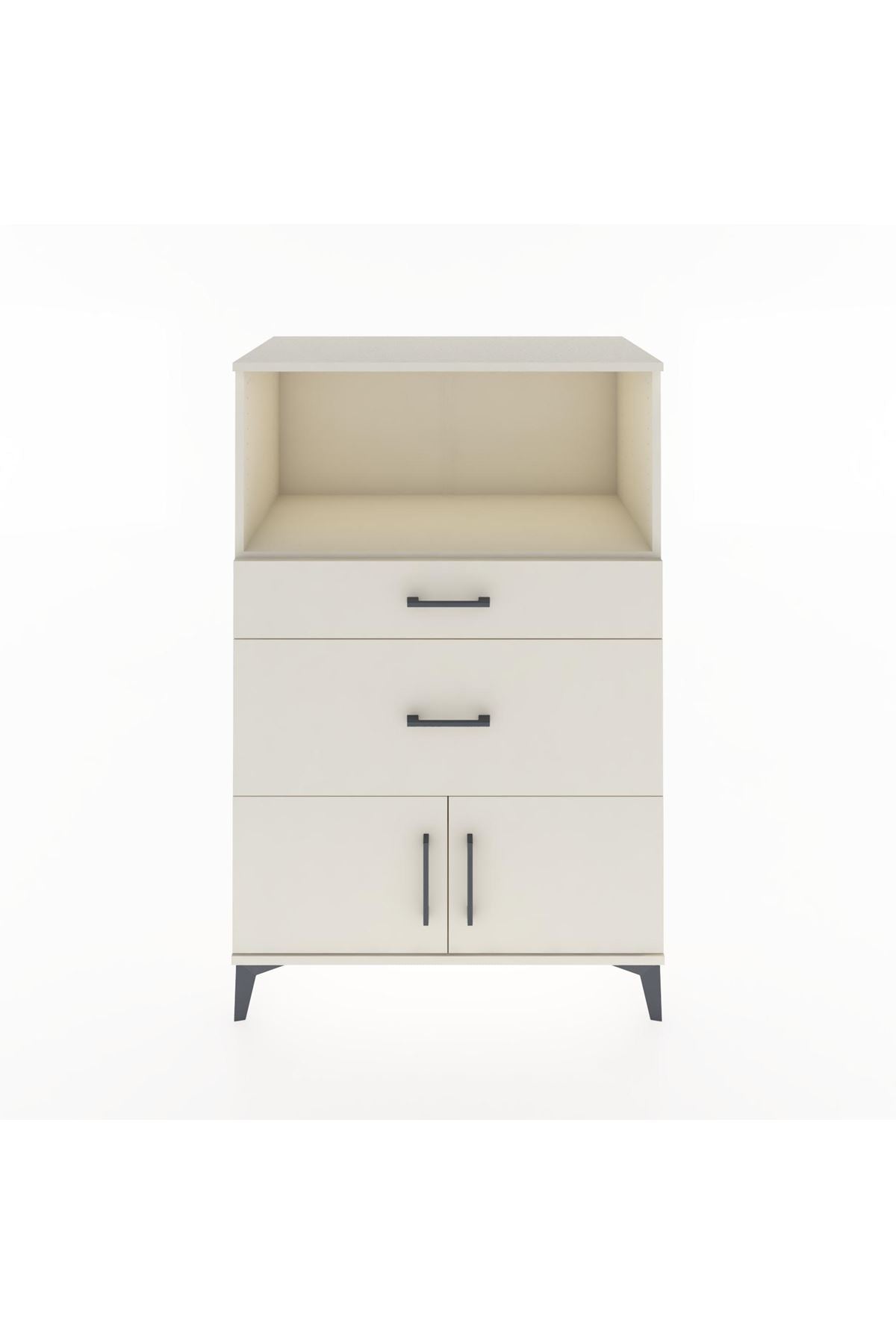 Hyperion Dolap Tek Raflı 2 Çekmeceli 2 Kapaklı 88x44x134 Aytaşı-Aytaşı