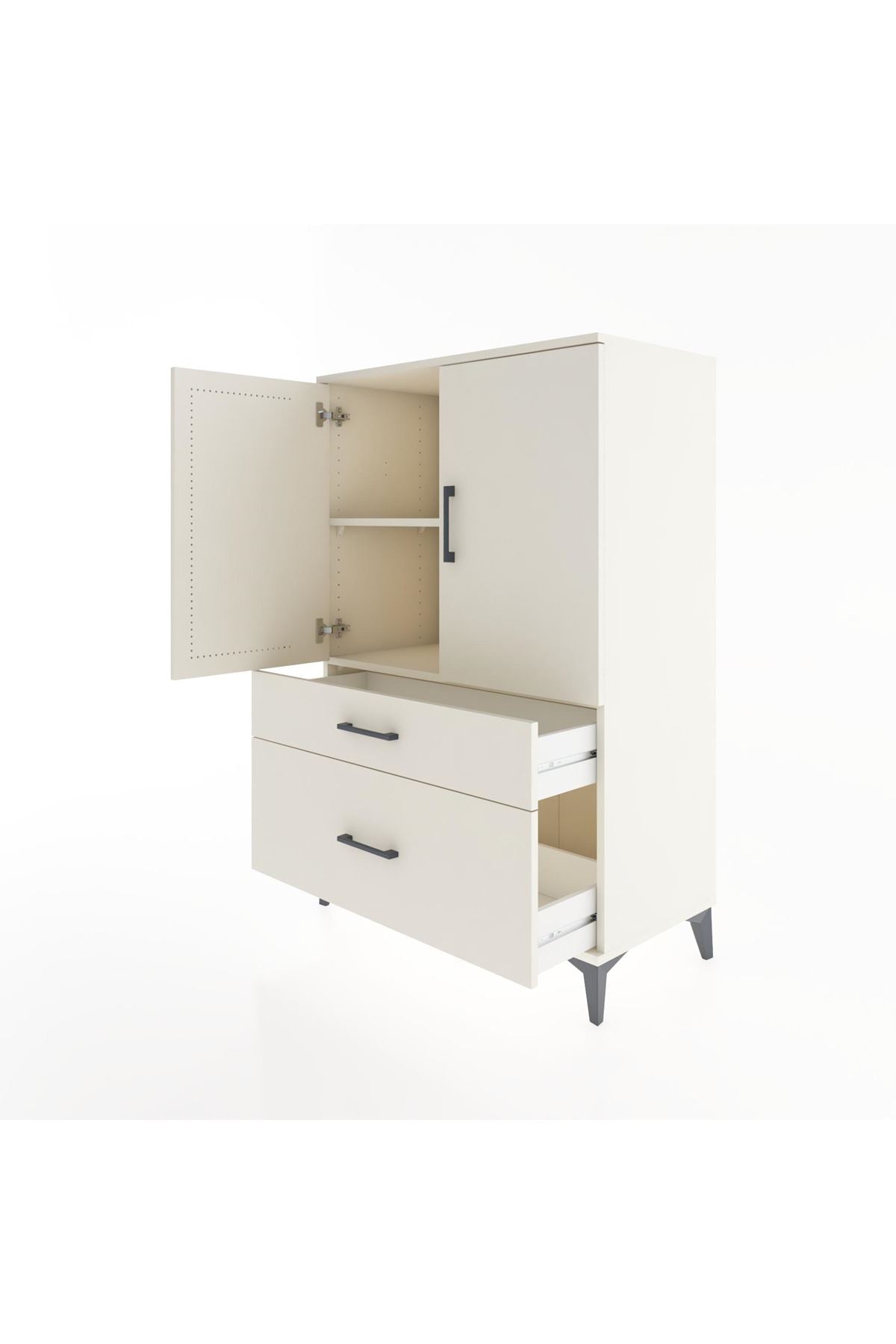 Hyperion Dolap 2 Raflı 2 Çekmeceli 2 Kapaklı 88x44x134 Aytaşı-Aytaşı