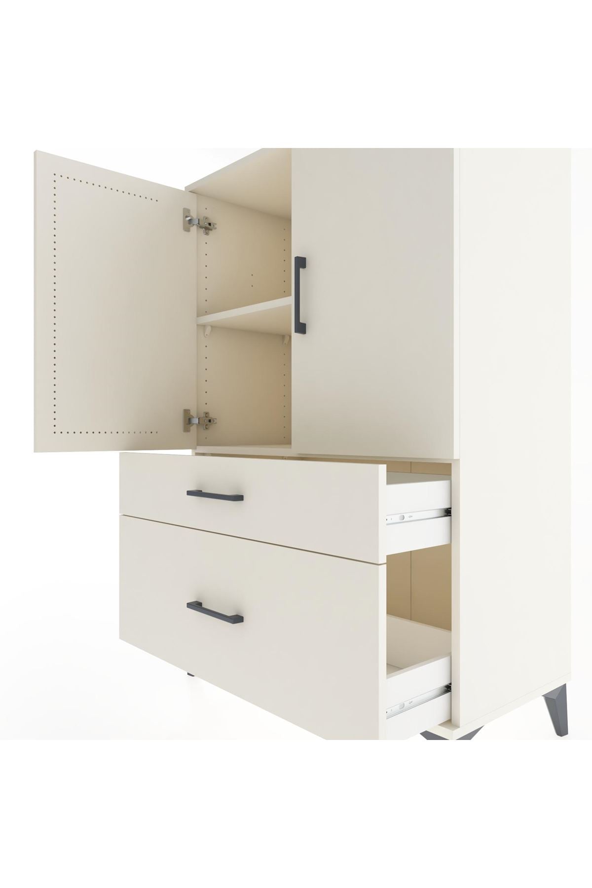 Hyperion Dolap 2 Raflı 2 Çekmeceli 2 Kapaklı 88x44x134 Aytaşı-Aytaşı