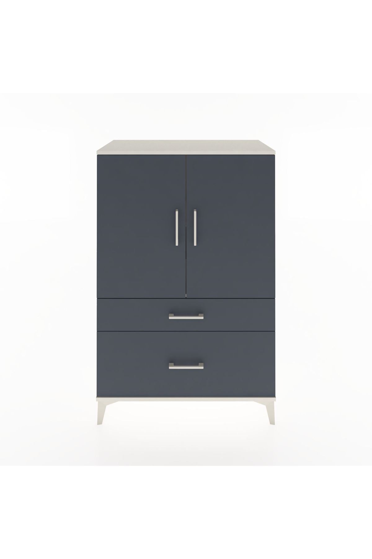 Hyperion Dolap 2 Raflı 2 Çekmeceli 2 Kapaklı 88x44x134 Aytaşı-Antrasit