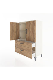 Hyperion Dolap 2 Raflı 2 Çekmeceli 2 Kapaklı 88x44x134 Aytaşı-Çam