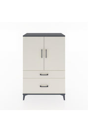 Hyperion Dolap 2 Raflı 2 Çekmeceli 2 Kapaklı 88x44x134 Antrasit-Aytaşı