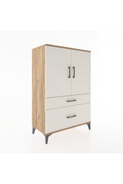 Hyperion Dolap 2 Raflı 2 Çekmeceli 2 Kapaklı 88x44x134 Çam-Aytaşı