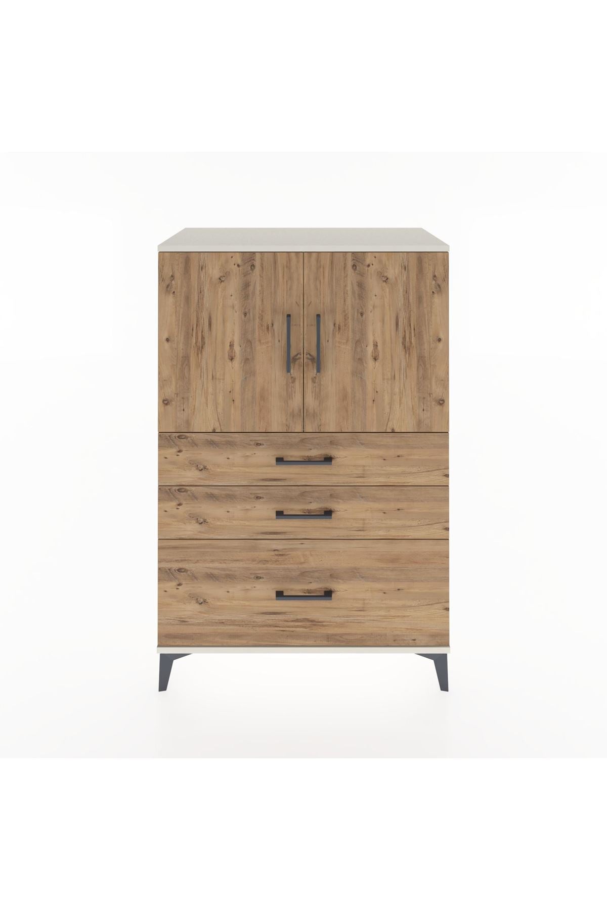 Hyperion Dolap 2 Raflı 3 Çekmeceli 2 Kapaklı 88x44x134 Aytaşı-Çam