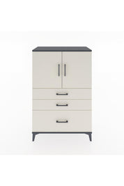 Hyperion Dolap 2 Raflı 3 Çekmeceli 2 Kapaklı 88x44x134 Antrasit-Aytaşı