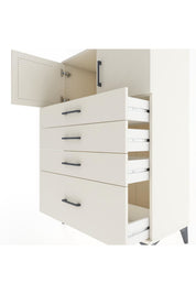 Hyperion Dolap Tek Raflı 4 Çekmeceli 2 Kapaklı 88x44x134 - S51M012V1B
