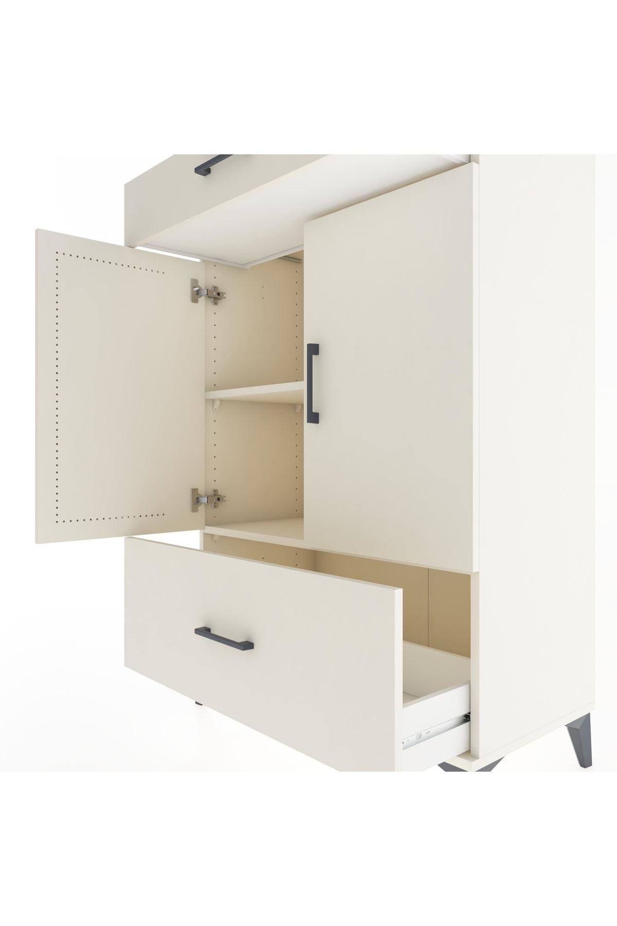 Hyperion Dolap 2 Raflı 2 Çekmeceli 2 Kapaklı 88x44x134 Aytaşı-Aytaşı