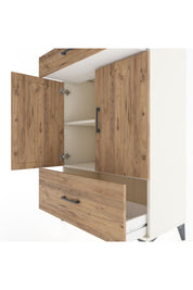 Hyperion Dolap 2 Raflı 2 Çekmeceli 2 Kapaklı 88x44x134 Aytaşı-Çam