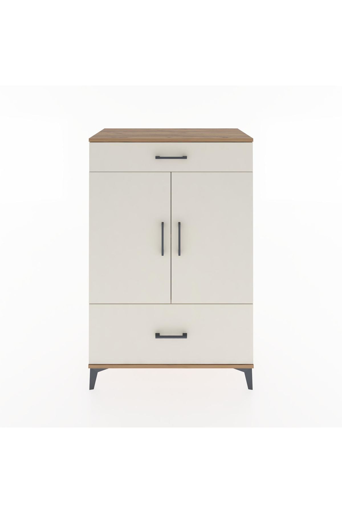 Hyperion Dolap 2 Raflı 2 Çekmeceli 2 Kapaklı 88x44x134 Çam-Aytaşı