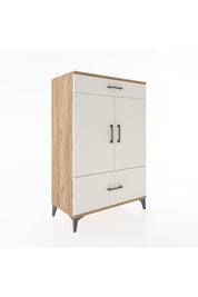 Hyperion Dolap 2 Raflı 2 Çekmeceli 2 Kapaklı 88x44x134 Çam-Aytaşı