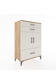 Hyperion Dolap 2 Raflı 3 Çekmeceli 2 Kapaklı 88x44x134 Çam-Aytaşı