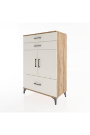 Hyperion Dolap 2 Raflı 3 Çekmeceli 2 Kapaklı 88x44x134 Çam-Aytaşı