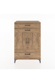 Hyperion Dolap 2 Raflı 3 Çekmeceli 2 Kapaklı 88x44x134 Çam-Çam