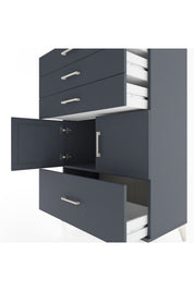 Hyperion Dolap Tek Raflı 4 Çekmeceli 2 Kapaklı 88x44x134 - S51M015V5B