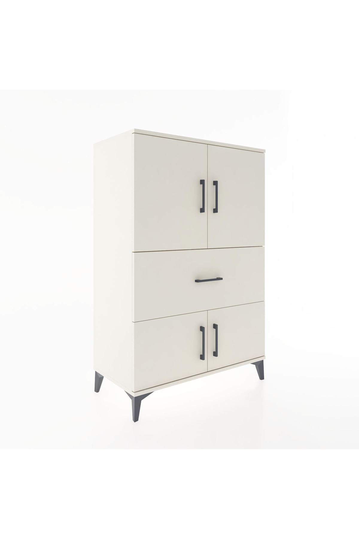 Hyperion Dolap 2 Raflı Tek Çekmeceli 4 Kapaklı 88x44x134 Aytaşı-Aytaşı