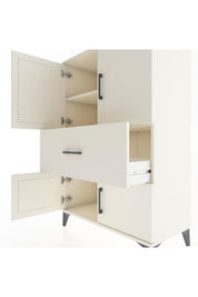 Hyperion Dolap 2 Raflı Tek Çekmeceli 4 Kapaklı 88x44x134 Aytaşı-Aytaşı