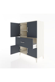 Hyperion Dolap 2 Raflı Tek Çekmeceli 4 Kapaklı 88x44x134 Aytaşı-Antrasit