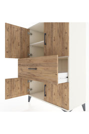 Hyperion Dolap 2 Raflı Tek Çekmeceli 4 Kapaklı 88x44x134 Aytaşı-Çam