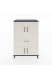 Hyperion Dolap 2 Raflı Tek Çekmeceli 4 Kapaklı 88x44x134 Antrasit-Aytaşı