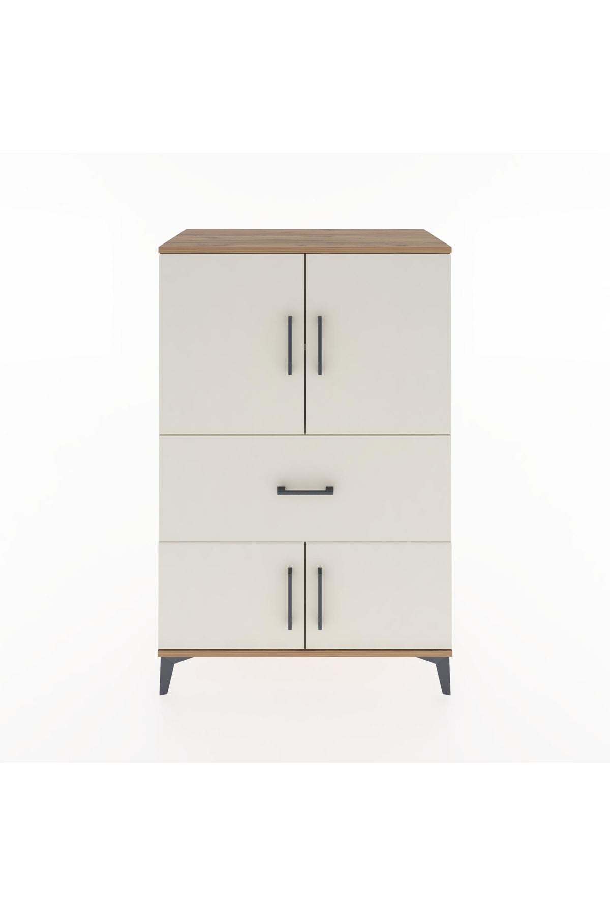 Hyperion Dolap 2 Raflı Tek Çekmeceli 4 Kapaklı 88x44x134 Çam-Aytaşı