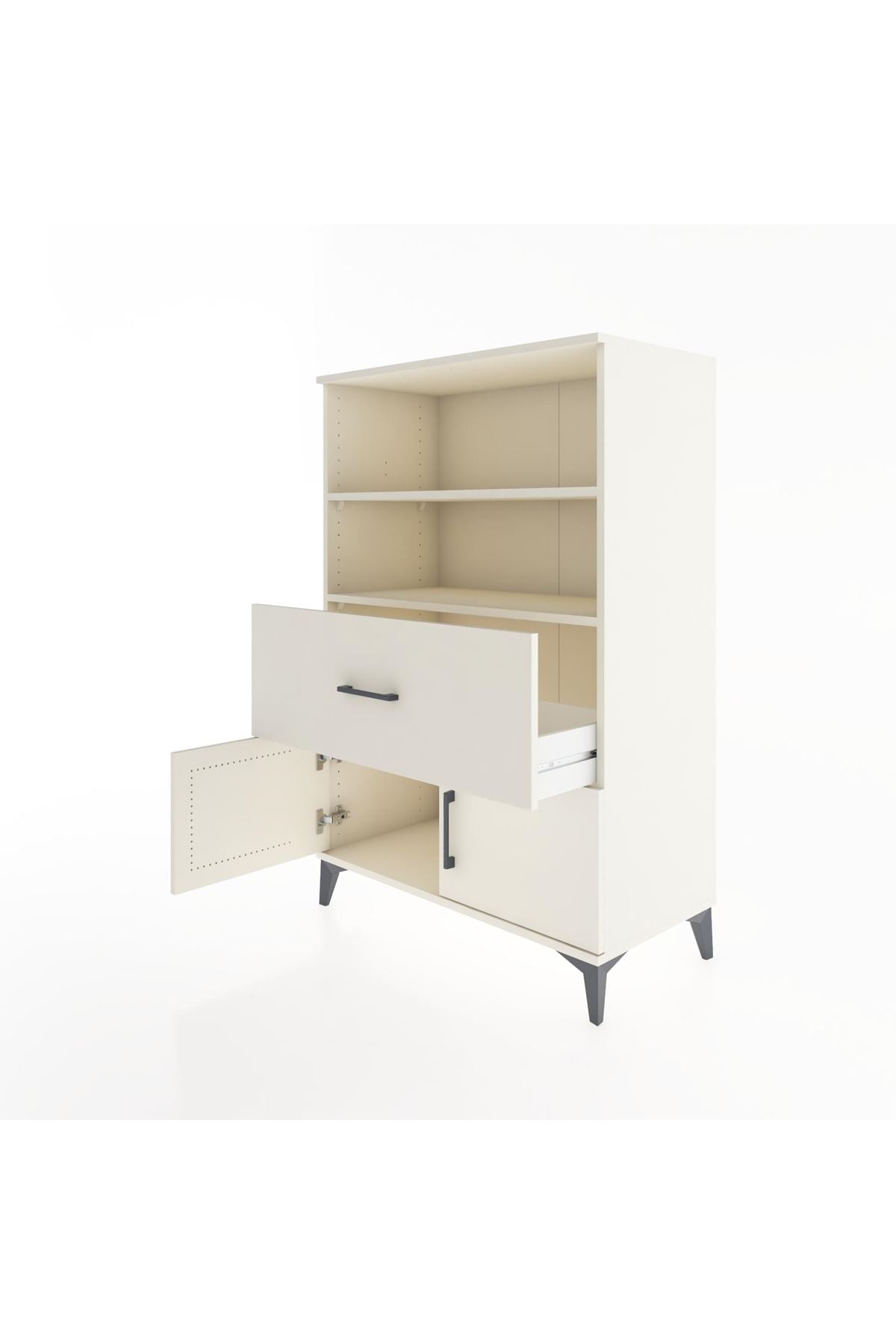 Hyperion Dolap 2 Raflı Tek Çekmeceli 2 Kapaklı 88x44x134 Aytaşı-Aytaşı