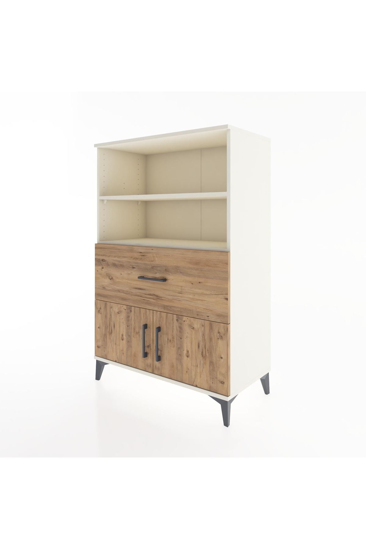 Hyperion Dolap 2 Raflı Tek Çekmeceli 2 Kapaklı 88x44x134 Aytaşı-Çam