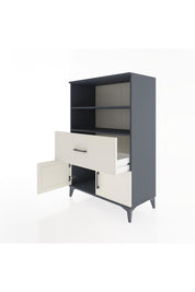 Hyperion Dolap 2 Raflı Tek Çekmeceli 2 Kapaklı 88x44x134 Antrasit-Aytaşı