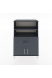 Hyperion Dolap 2 Raflı Tek Çekmeceli 2 Kapaklı 88x44x134 Antrasit-Antrasit