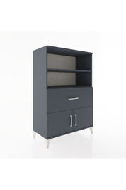 Hyperion Dolap 2 Raflı Tek Çekmeceli 2 Kapaklı 88x44x134 Antrasit-Antrasit