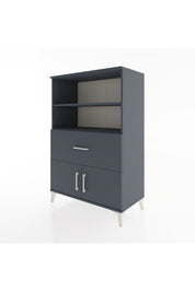 Hyperion Dolap 2 Raflı Tek Çekmeceli 2 Kapaklı 88x44x134 Antrasit-Antrasit