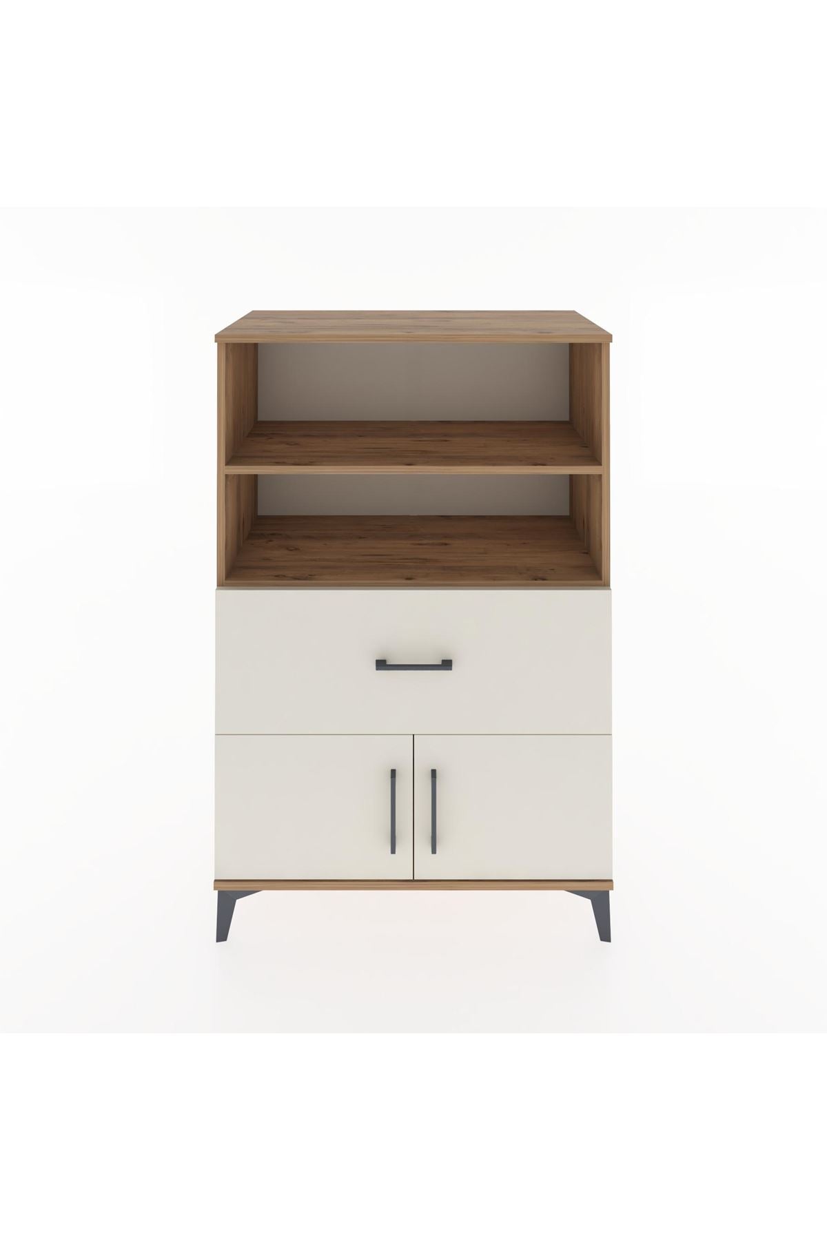 Hyperion Dolap 2 Raflı Tek Çekmeceli 2 Kapaklı 88x44x134 Çam-Aytaşı