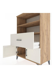 Hyperion Dolap 2 Raflı Tek Çekmeceli 2 Kapaklı 88x44x134 Çam-Aytaşı