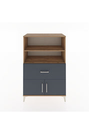 Hyperion Dolap 2 Raflı Tek Çekmeceli 2 Kapaklı 88x44x134 Çam-Antrasit