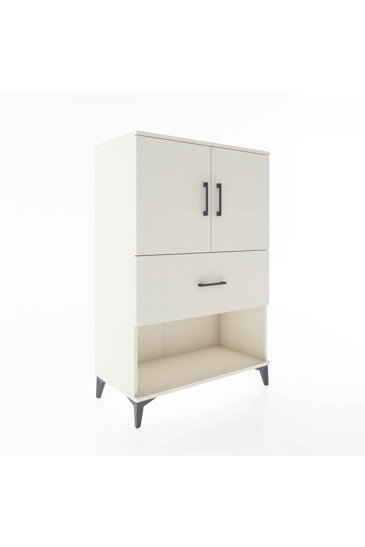 Hyperion Dolap 2 Raflı Tek Çekmeceli 2 Kapaklı 88x44x134 Aytaşı-Aytaşı