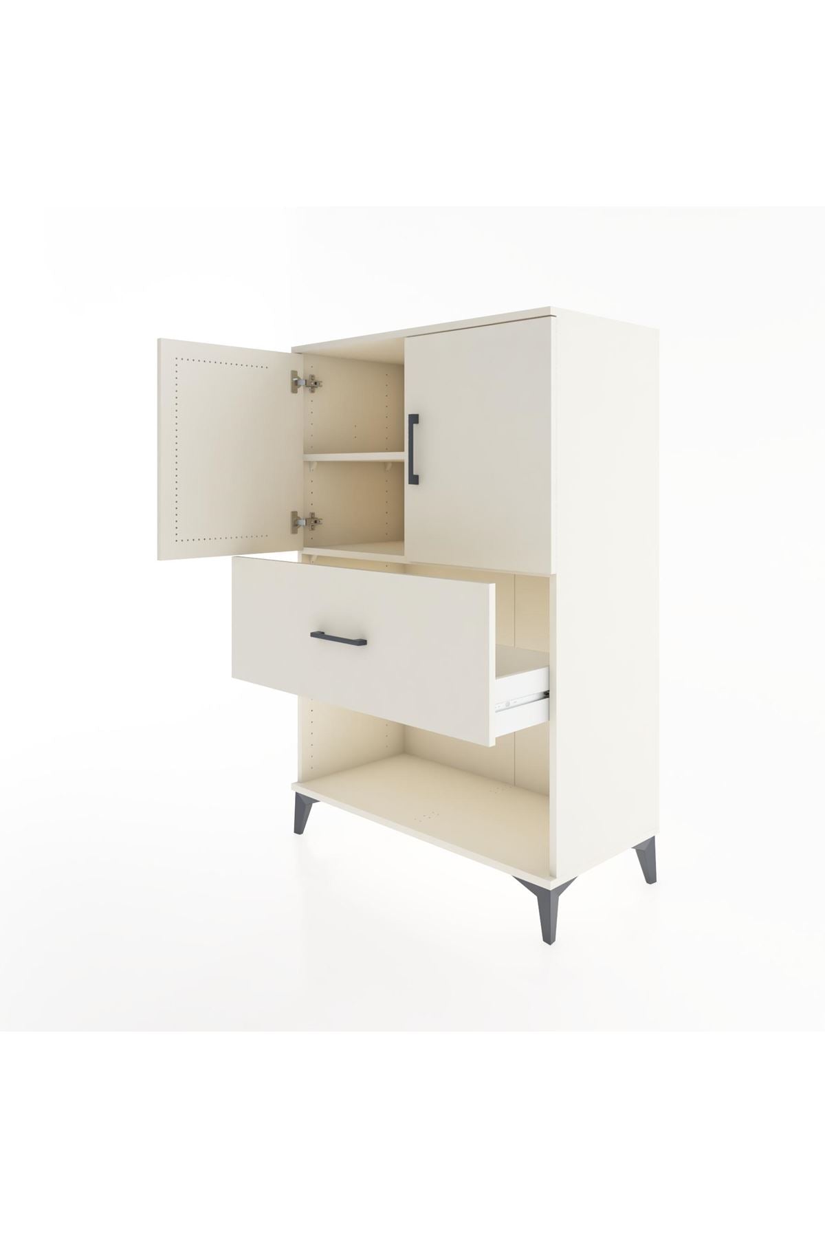 Hyperion Dolap 2 Raflı Tek Çekmeceli 2 Kapaklı 88x44x134 Aytaşı-Aytaşı