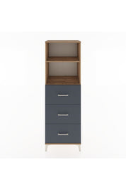 Hyperion Dolap 2 Raflı 3 Çekmeceli 60x44x182 Çam-Antrasit